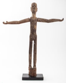 Indonesian Wood Patung Polisi Guardian Sculpture