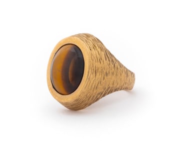 14K Yellow Gold Tiger's Eye Ring