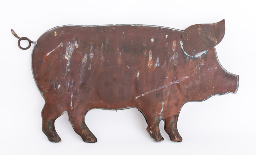 Americana Pig Form Copper Weathervane (1 of 7)
