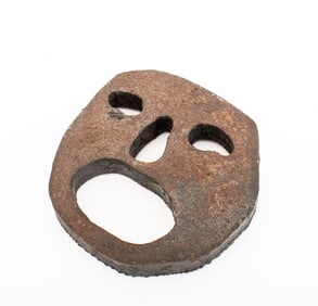 Menashe Kadishman "Face" Iron Sculpture