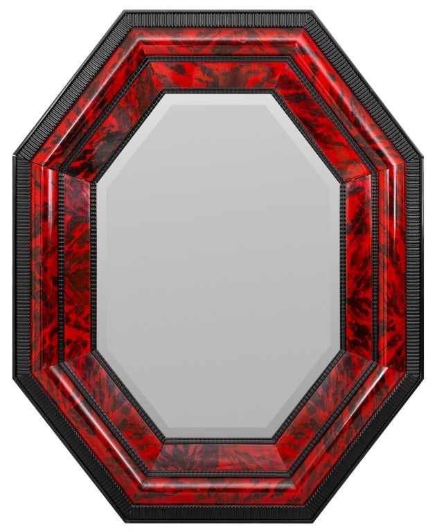 Dutch Style Ebony Faux Tortoiseshell Wall Mirror (1 of 6)