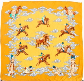 Hermes "Galop Volant" Silk Twill Scarf
