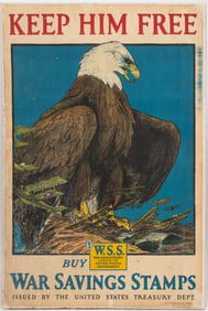 Charles Bull "Keep Him Free.." Lithographic Poster