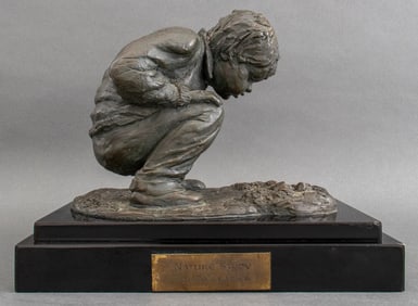 After Nora Kramer "Nature Study" Bronze, 20th C.