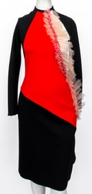 Maison Marie Saint Pierre Red & Black Dress