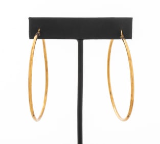 14K Yellow Gold Hoop Earrings