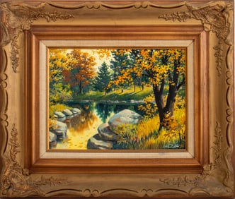 Arthur Sarnoff "Autumn Reflections" Acrylic Board