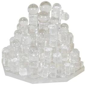 Modern Lucite Geometric Sculpture, 1970s