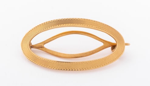 14K Yellow Gold Hair Clip