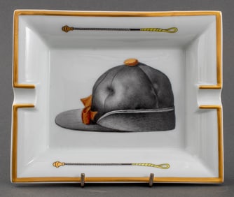 Hermes Jockey Cap Porcelain Cigar Ashtray
