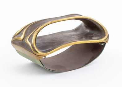 French Art Nouveau Gilded Bronze Desk Blotter