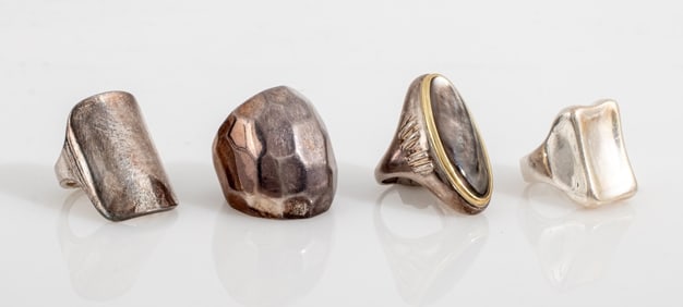 Robert Lee Morris Studio Sterling Silver Rings, 4