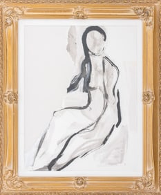 Joan Shapiro Nude Woman Gouache on Paper