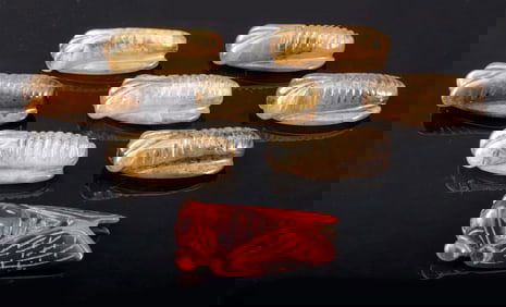 Chinese Jade & Agate Cicada Carvings, 8