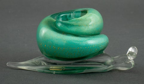 Murano Venetian Art Glass Snail Paperweight