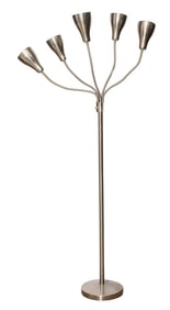 Modern 5-Light Adjustable Steel Floor Lamp