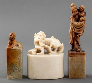 Chinese Carved Stone Chop Seals, 3