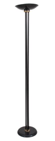 Postmodern Black Metal Torchiere Floor Lamp
