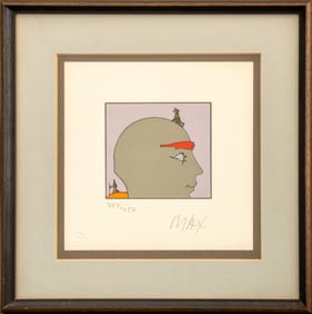 Peter Max "Psychedelic Head" Lithograph on Paper
