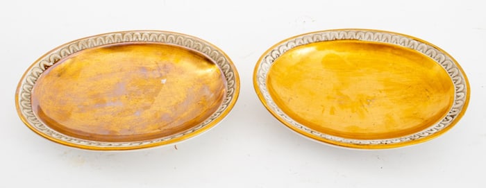 Sevres Signed Parcel Gilt Porcelain Soap Dishes, 2