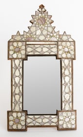 Middle Eastern Mosaic Mother-of-Pearl Table Mirror