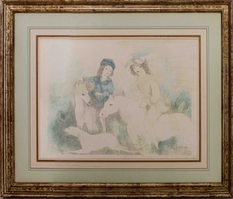 Marie Laurencin Figures on Horseback Lithograph