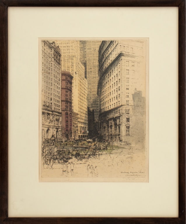 Luigi Kasimir "Hamburg America Line" Color Etching (1 of 7)