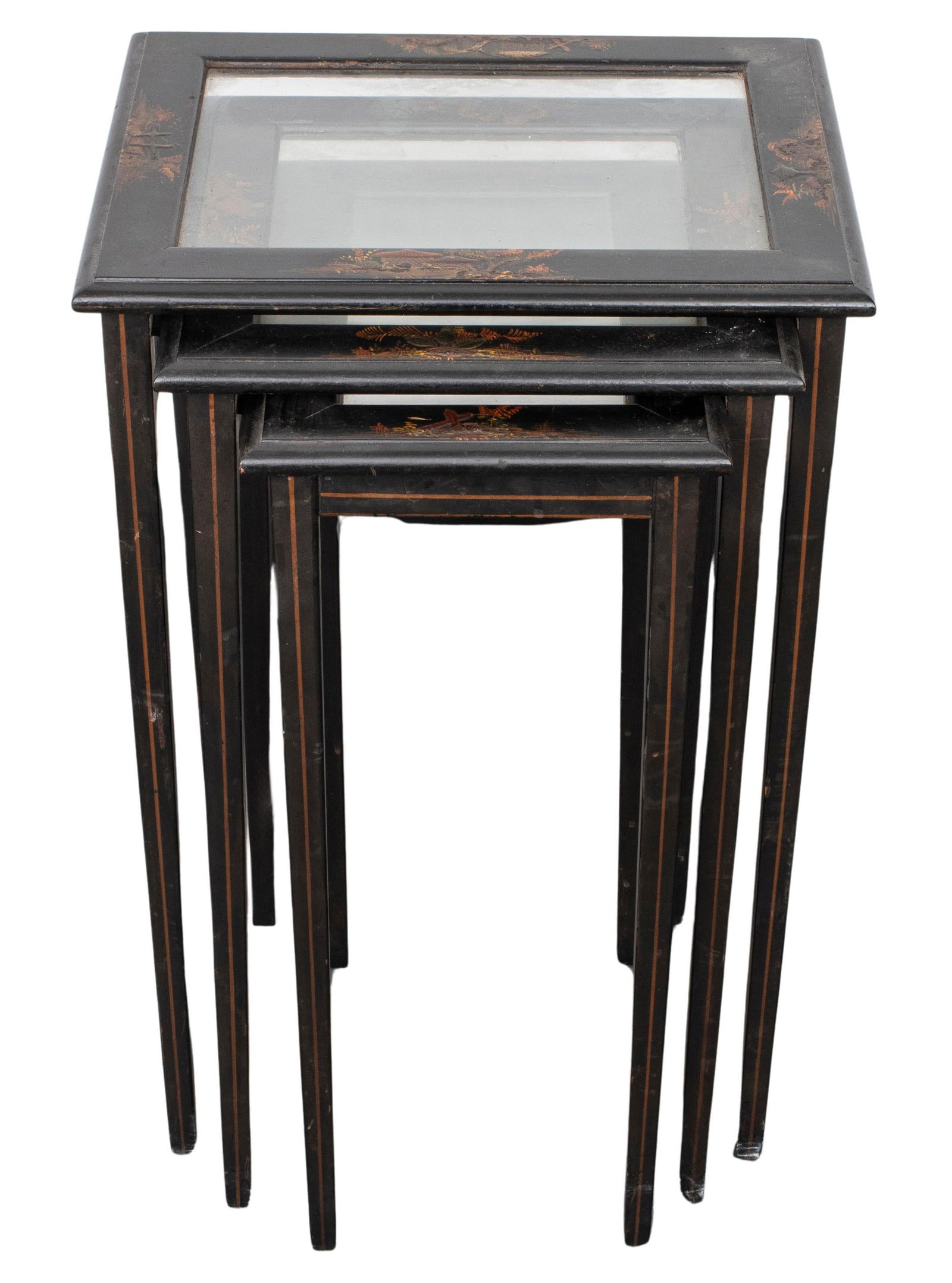 Chinese Ebonized Nesting Tables, 3 (1 of 6)