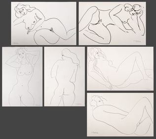 Norman Carton Nude Woman Ink on Paper, 6