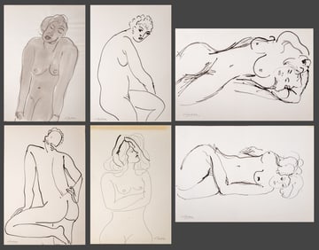 Norman Carton Nude Woman Ink on Paper, 6