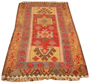 Geometric Kilim Rug, 6' L x 3' 7" W