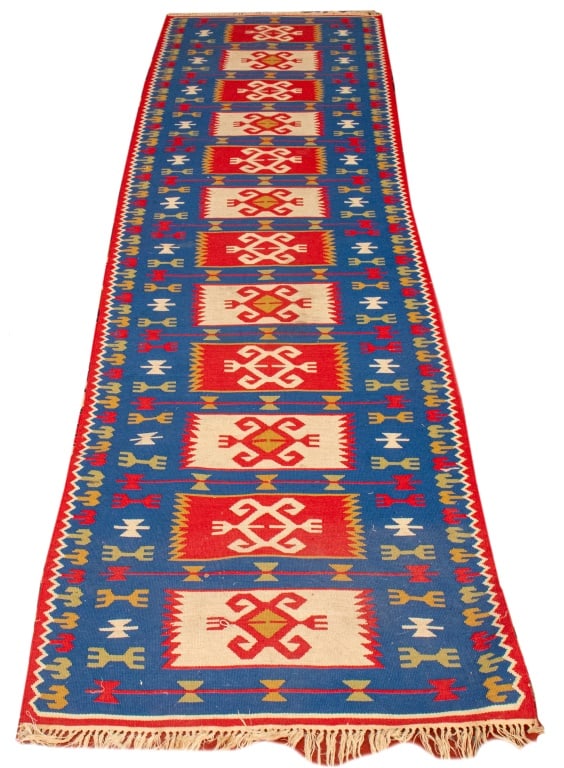 Geometric Kilim Runner, 9' L x 2' 5.4" W (1 of 7)