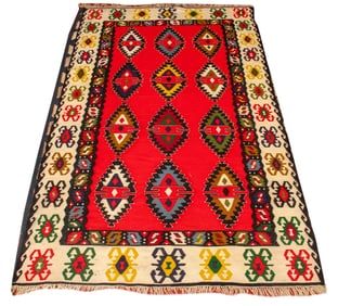 Geometric Kilim Rug, 9' L x 5' W