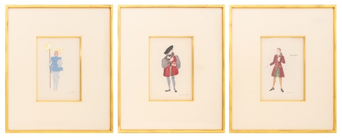 Susanne Carr Costume Design Sketches Tempera, 3