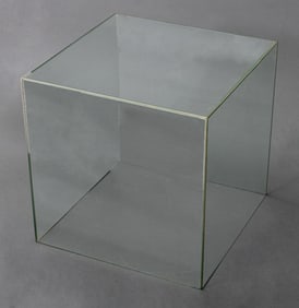 Modernist Glass Cube Side Table