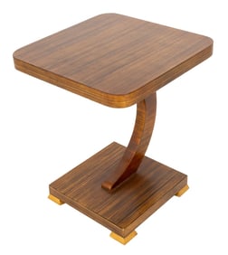 Amy Howard Gilt & Faux Wood Side Table