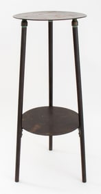 Industrialist Two-Tiered Brass Accent Table