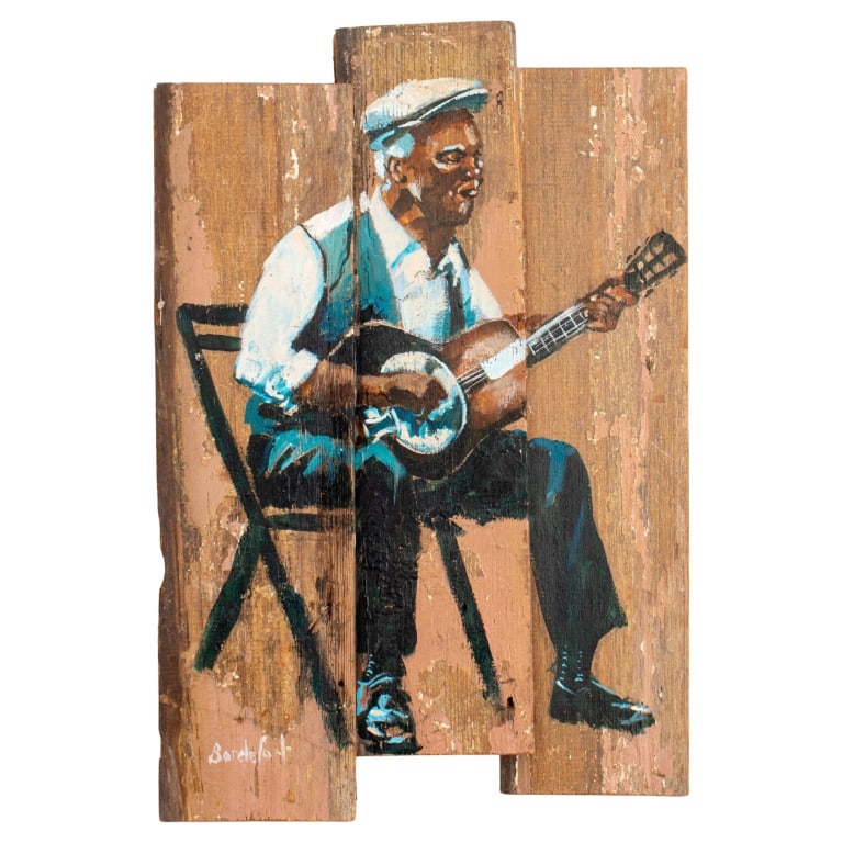 Anthony Bordelon "Playing the Blues" Oil on Wood (1 of 6)