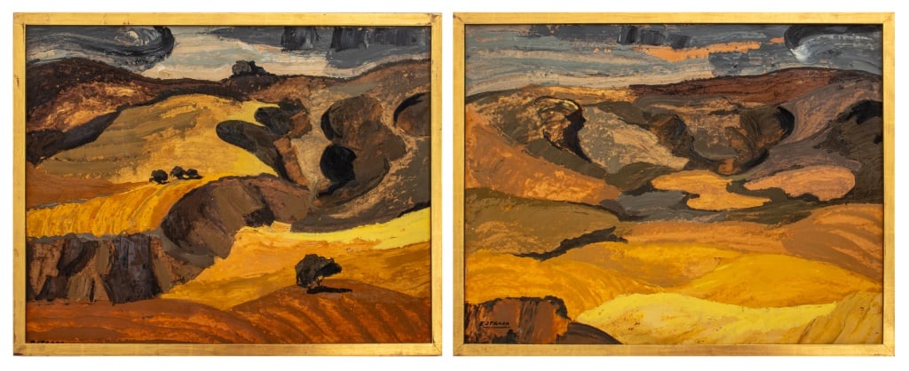 Estrada Abstracted Landscapes Acrylic on Paper, 2 (1 of 13)