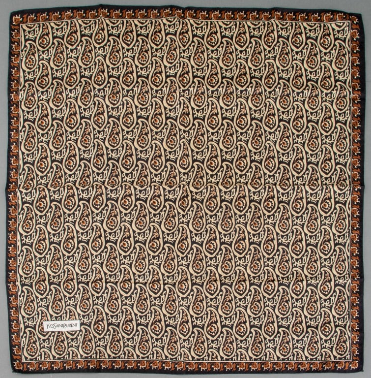 Yves Saint Laurent Paisley Silk Scarf (1 of 8)