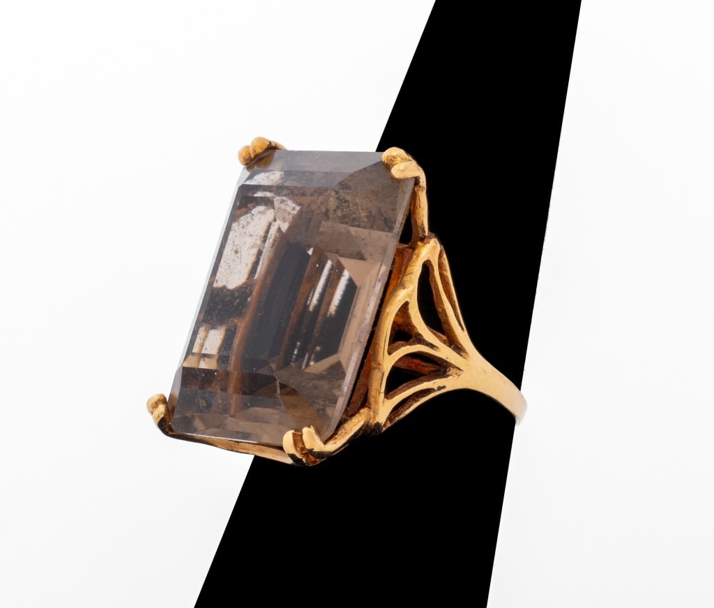 14K Yellow Gold Smoky Quartz Ring (1 of 10)