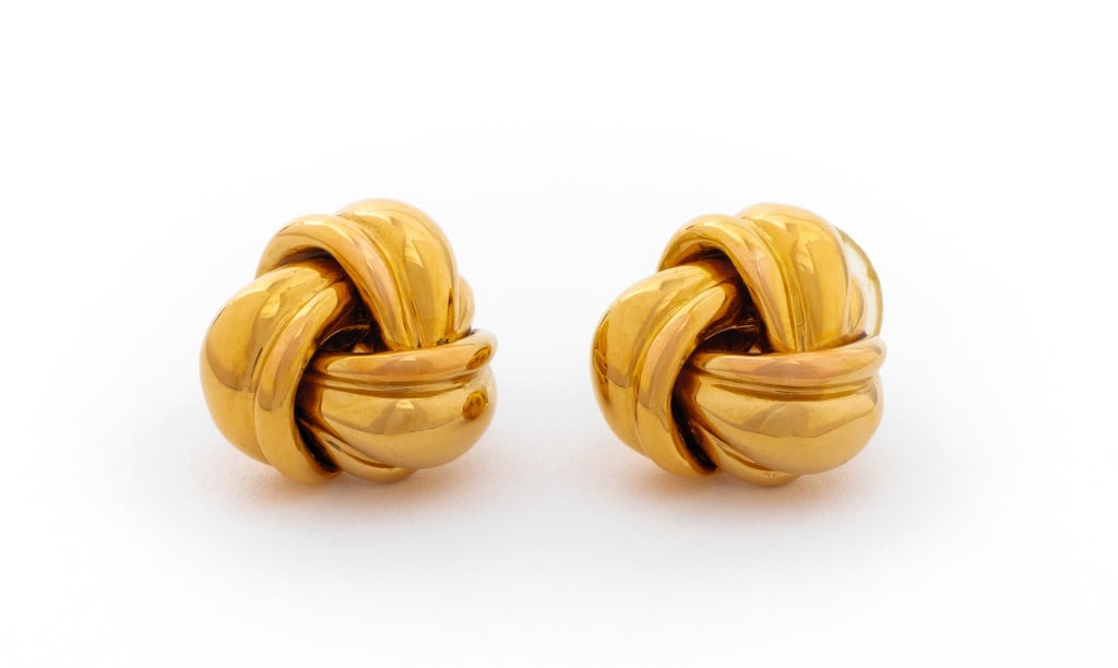 14K Yellow Gold Knot Earrings (1 of 4)