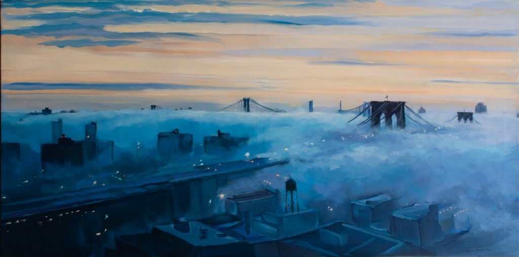 Ellen Bradshaw "Fog, Lower Manhattan II" Oil (1 of 10)