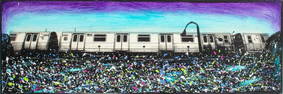 Esteban Kremen Subway Train Mixed Media