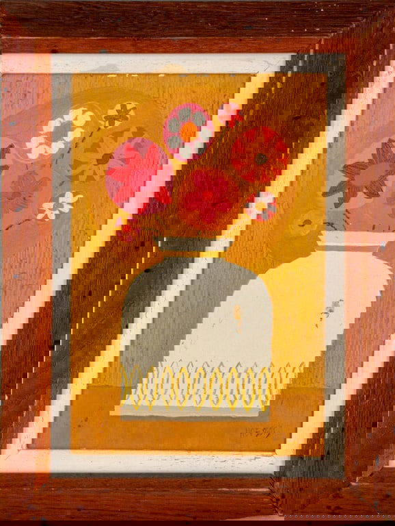 Mary Lou Hofsoos Floral Still Life Oil on Masonite (1 of 8)