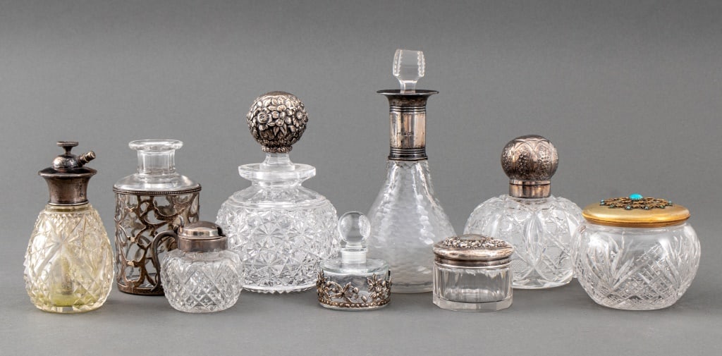 Silver-Mounted Cut Crystal Bottles, 9 (1 of 11)