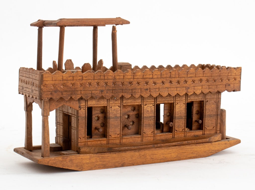 Tramp Art Carved Wood Ship, 20th C. (1 of 5)