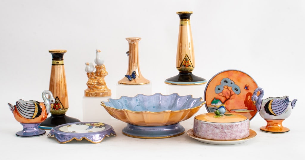 Noritake Lusterware Art Deco China Dinnerware, 11 (1 of 10)