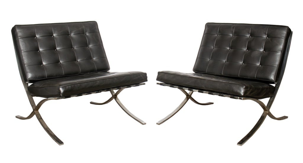 Mies van der Rohe Barcelona Style Chairs, Pair (1 of 11)