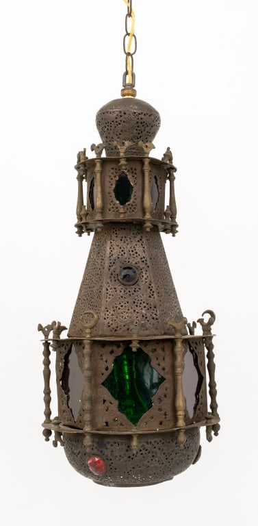Moroccan Style Pierced Brass Lantern (1 of 6)
